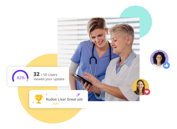 Care workers using Connecteam