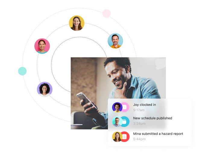 Illustration of admin looking at users' activity