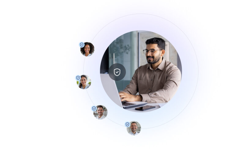 Illustration of IT worker using Connecteam