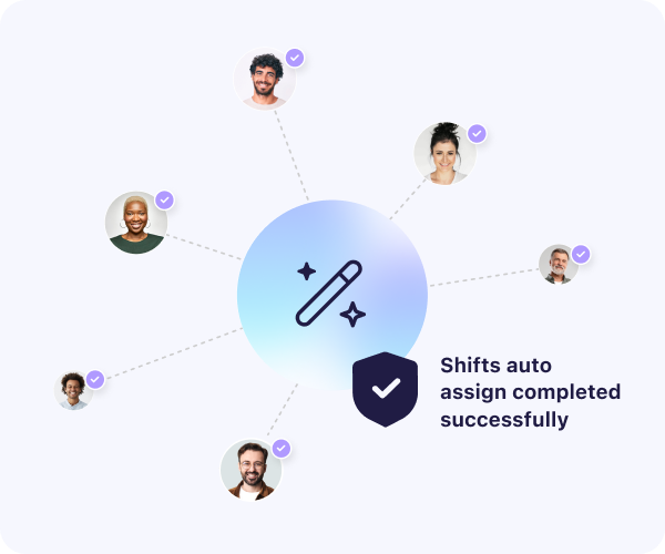 Shifts auto-assign completed for multiple team members