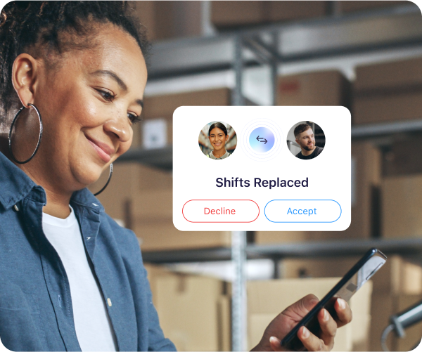 Shift replacement notification