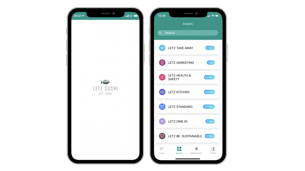 The Assets tab keeps everything neatly organized for the employees