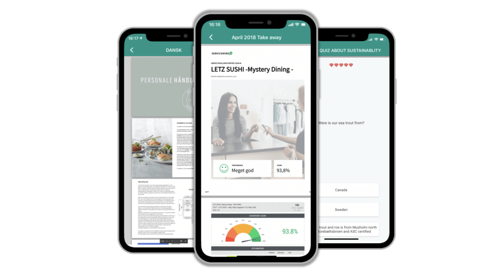 LETZ SUSHI made all forms and checklists digital