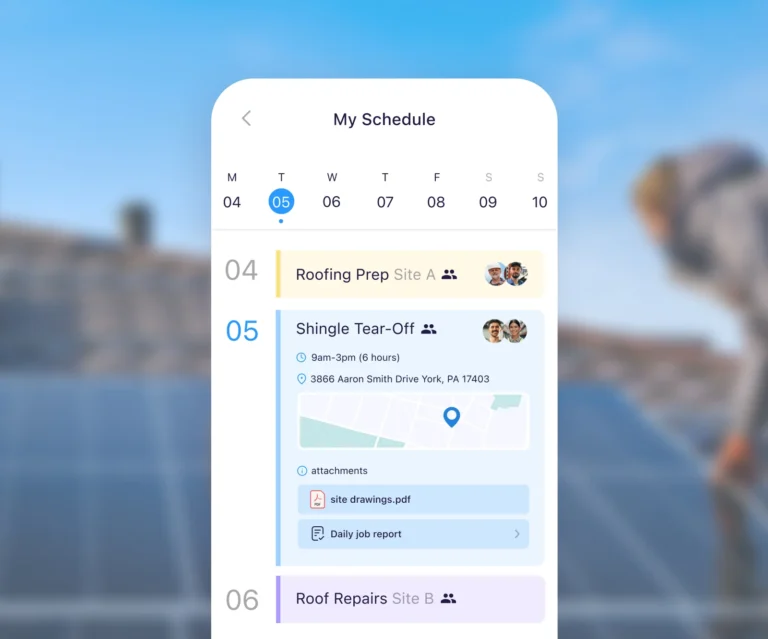 Construction industry job scheduling